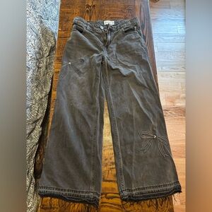 Abercrombie Kids Black Wide-Leg Jeans